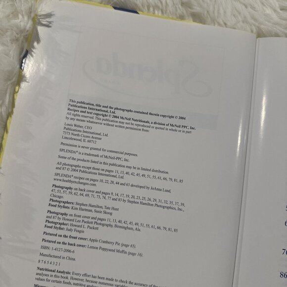 Splenda No Calorie Sweetener cookbook Vintage hardcover - Picture 2 of 11